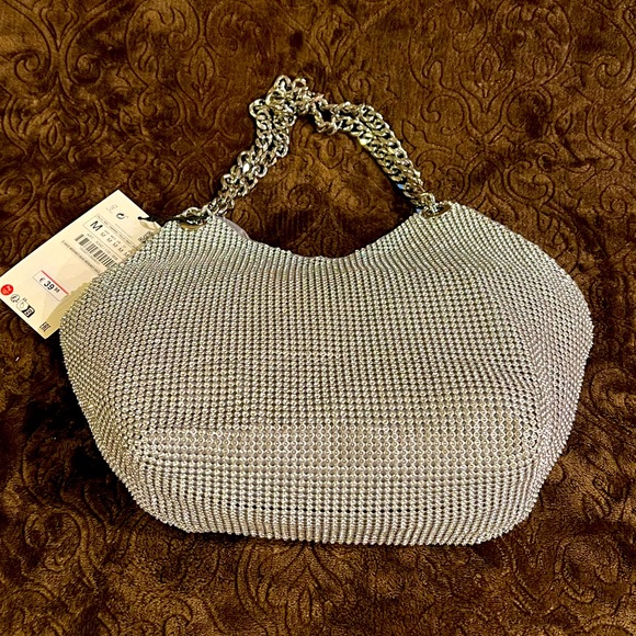 Zara Handbags - Zara Beaded/Bejeweled Shoulder Bag